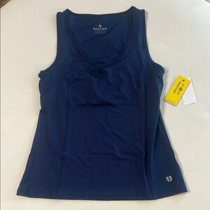 EleVen by Venus Williams Fitted Blue Tank Top
